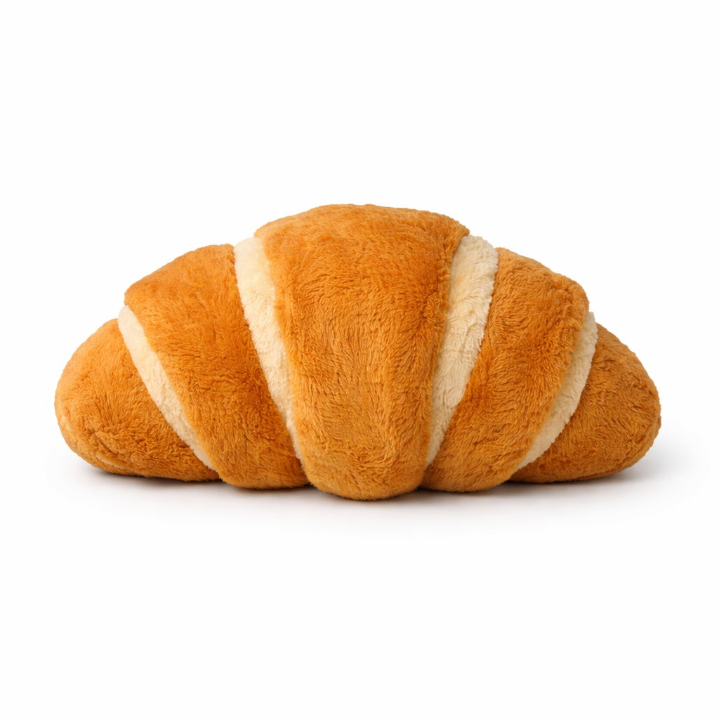 Croissant Plush Dog Toy