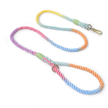 Handmade Colorful Cotton Rope Dog Leash