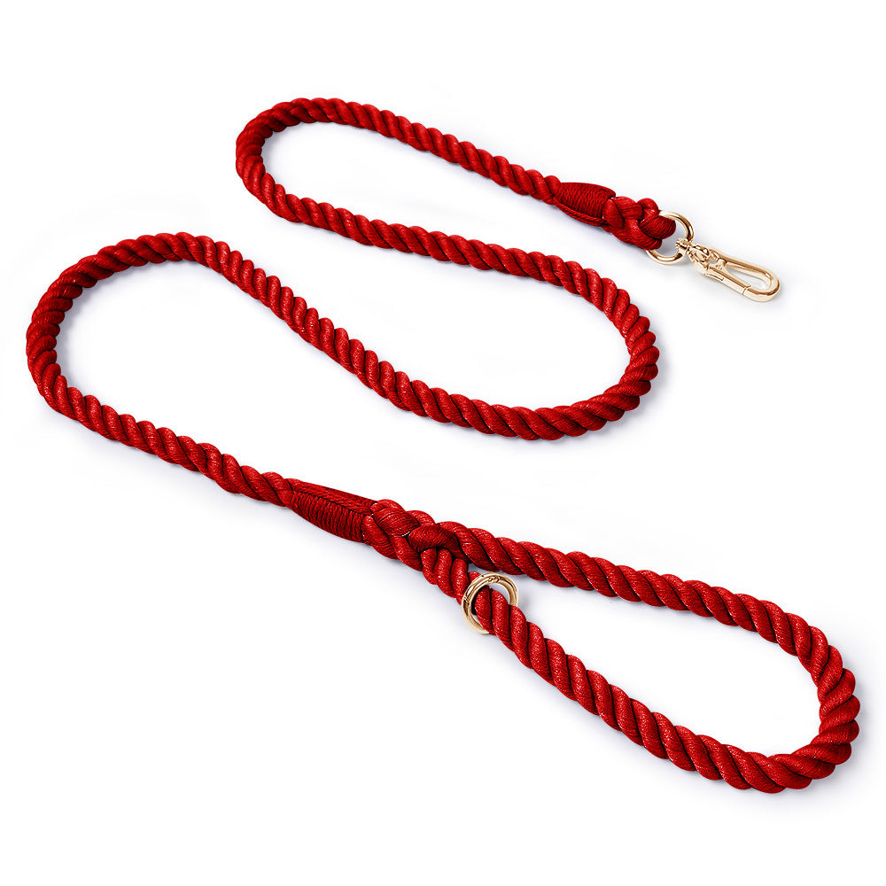 Handmade Solid Color Cotton Rope Dog Leash