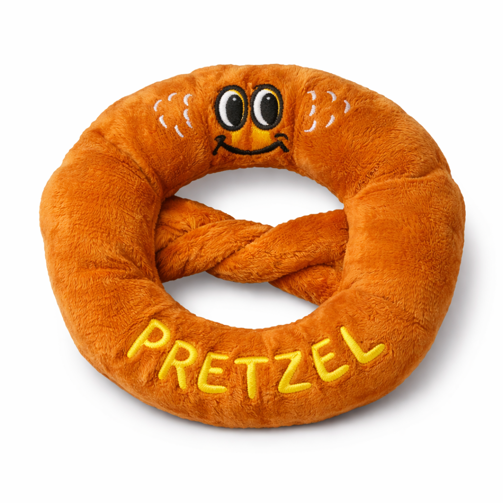 Pretzel Plush Squeaky Toy
