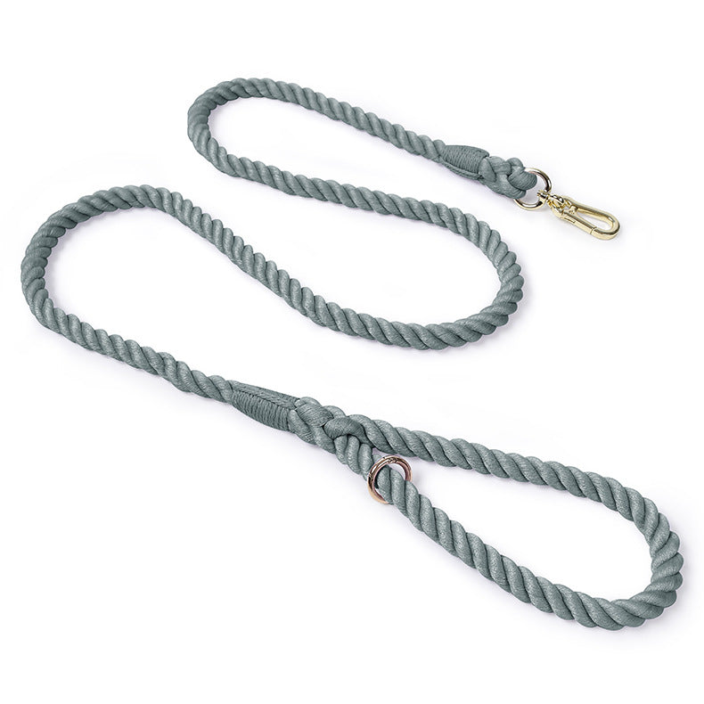 Handmade Solid Color Cotton Rope Dog Leash