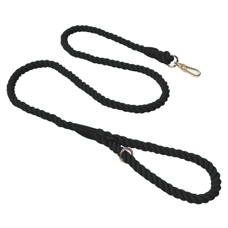 Handmade Solid Color Cotton Rope Dog Leash