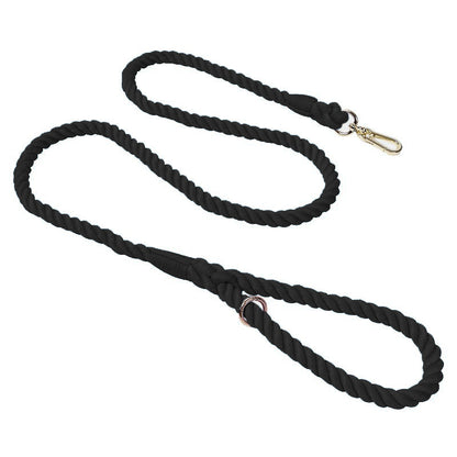 Handmade Solid Color Cotton Rope Dog Leash