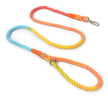 Handmade Colorful Cotton Rope Dog Leash