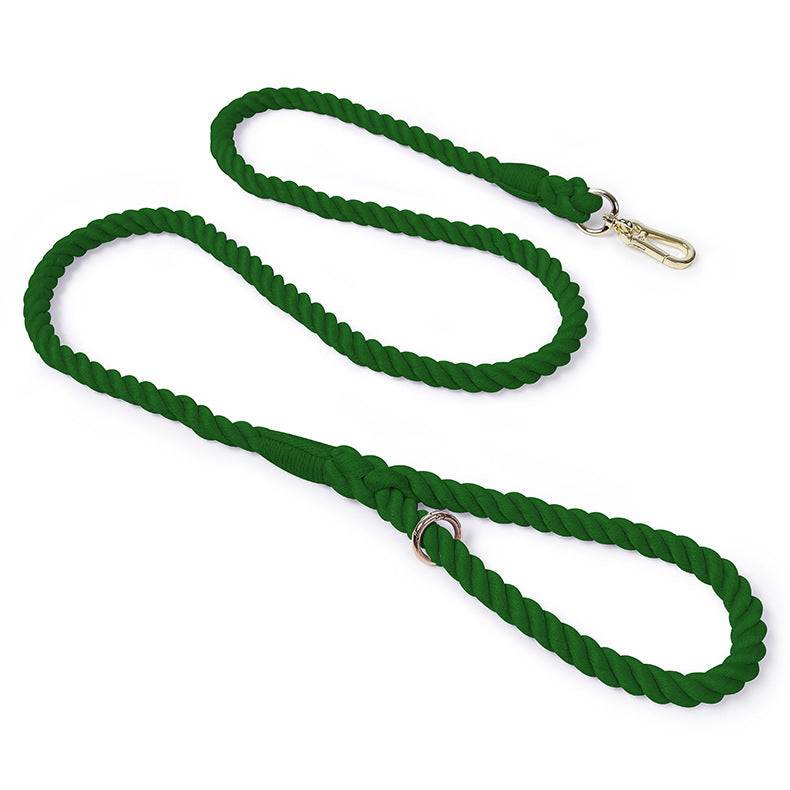 Handmade Solid Color Cotton Rope Dog Leash